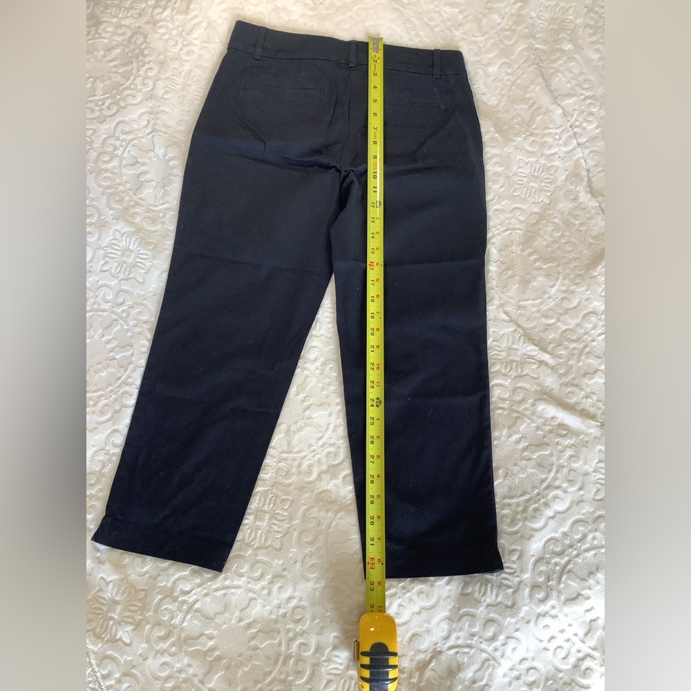Loft CROPPED PETITE pants, black, size 2P - Picture 2 of 9